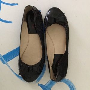 Violet & Red flats size 7